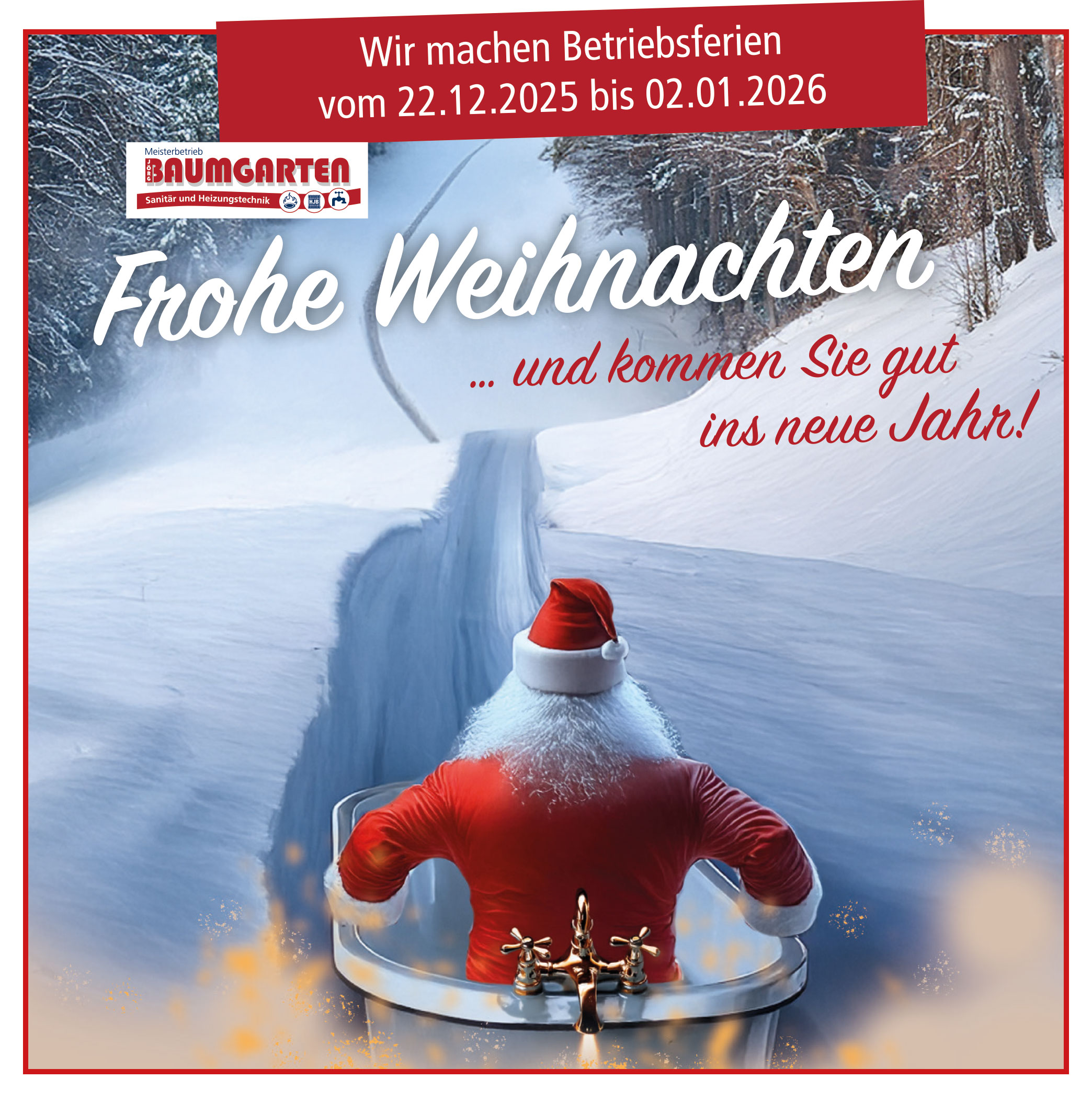 Betriebsferien vom 22.12.2025 bis 02.01.2026